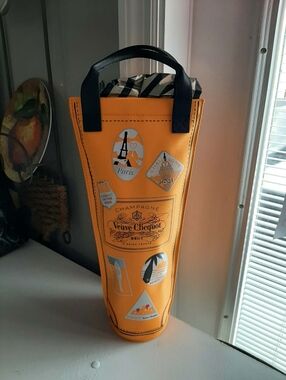 VEUVE CLICQUOT Orange & Black Champagne🍾Bottle Tote